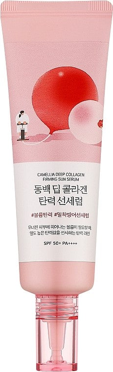 Round Lab Camellia Deep Collagen Firming Sun Serum SPF 50+ - Sérum Solar Reafirmante con Colágeno y Camelia