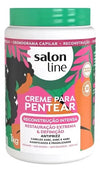 Salon Line Creme Para Pentear Reconstrução Intensa | Crema de Peinado Restauración Extrema y Definición con Antifrizz para Cabellos Ondulados, Cacheados y Crespos