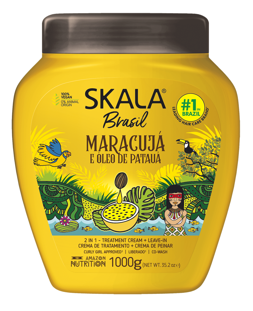 Skala Brasil Maracuyá y Óleo de Patauá 2 en 1 | Tratamiento y Crema para Peinar