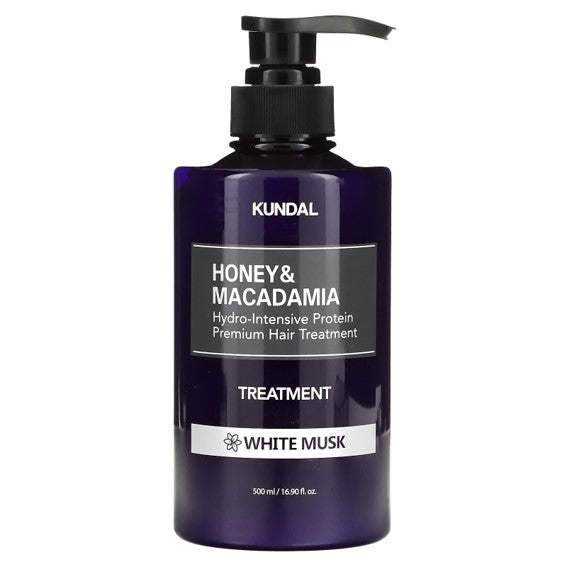 Kundal Honey & Macadamia Hydro-Intensive Protein Premium Hair Treatment (White Musk) - Tratamiento Capilar Hidratante y Proteico con Miel y Macadamia
