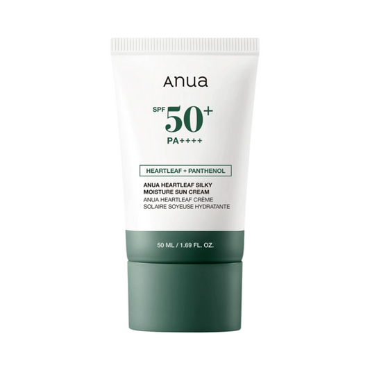 Anua Heartleaf Silky Moisture Sun Cream SPF 50+ - Crema Solar Hidratante con Houttuynia Cordata