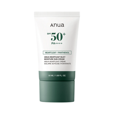 Anua Heartleaf Silky Moisture Sun Cream SPF 50+ - Crema Solar Hidratante con Houttuynia Cordata