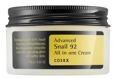 COSRX Advanced Snail 92 All in One Cream | Crema Facial Reparadora con 92% de Mucina de Caracol 100g