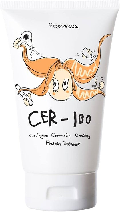 Elizavecca CER-100 Collagen Ceramide Coating Protein Treatment - Mascarilla Capilar Reparadora con Colágeno y Ceramidas