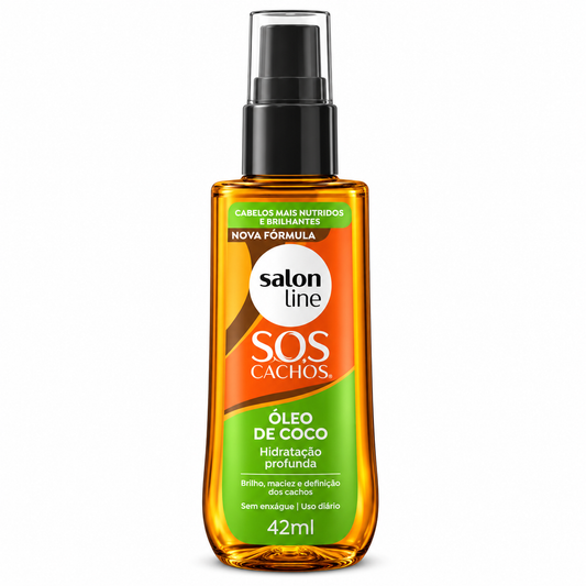 Salon Line S.O.S Cachos Óleo de Coco - Aceite de Tratamiento Capilar