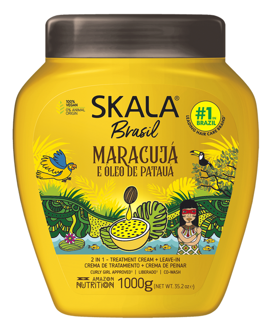 Skala Brasil Maracuyá y Óleo de Patauá 2 en 1 | Tratamiento y Crema para Peinar