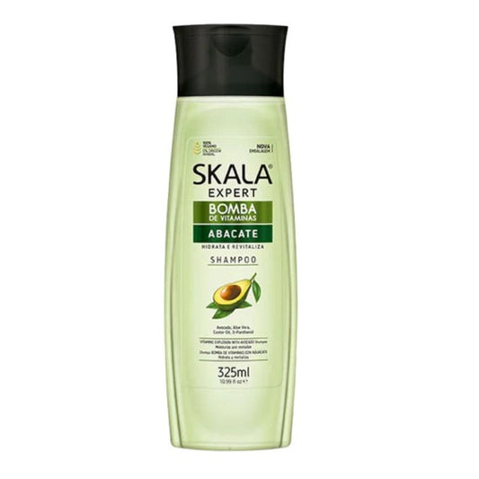 SKALA Expert Bomba de Vitaminas Abacate | Champú Hidratante y Revitalizante con Extracto de Aguacate y Vitaminas