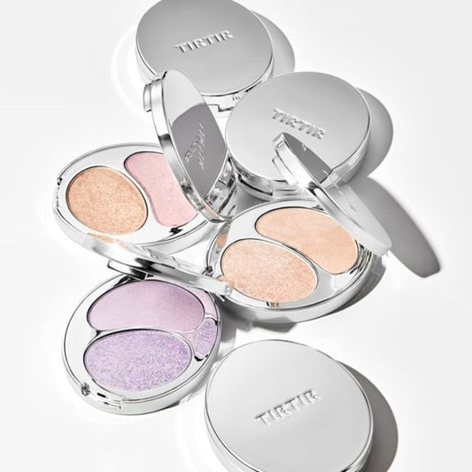 TIRTIR Shimmer Highlighter Duo | Dúo de Iluminadores Faciales en Polvo con Acabado Brillante y Textura Sedosa - 3 Colores