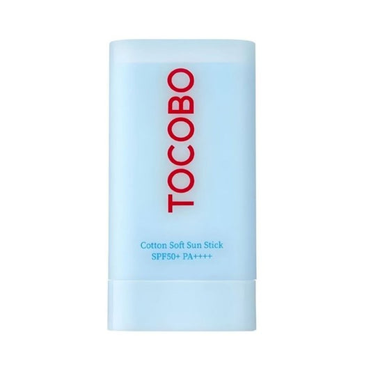 TOCOBO Cotton Soft Sun Stick SPF50+ PA++++ | Protector Solar Facial en Barra con Acabado Mate y Efecto Suave 19g